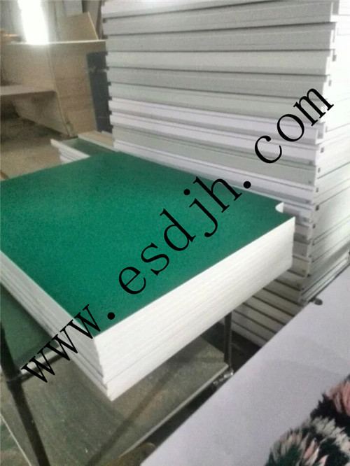 供应上海防静电桌面板厂家批发，密度板填充防静电桌面板