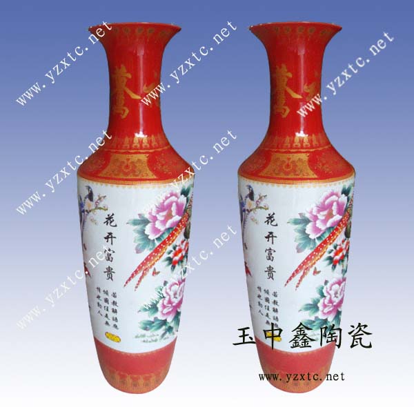 供应用于的粉彩大花瓶，1.8米陶瓷大花瓶，