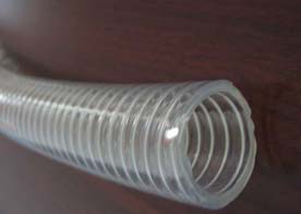 供应耐水解聚酯钢丝平滑管生产价格 耐磨钢丝软管生产图片