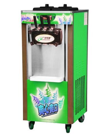 供应广绅BJ-218C-D1商用冰淇淋机 三色冰淇淋 三色甜筒机 立式冰激淋