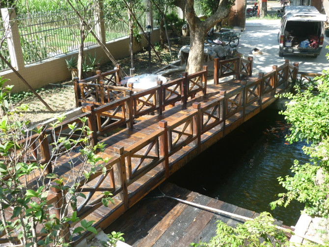 供应用于船木桥的老船木走廊古船木桥沉船木栅栏