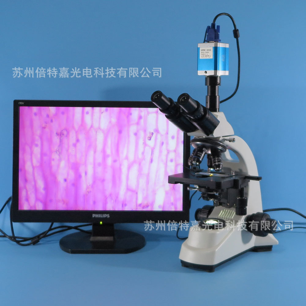 三目生物显微镜S500T-530HS型 三目生物显微镜水质检测 教学科研实验室用生物镜