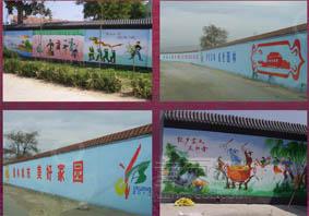 供应北京围挡广告喷绘写字彩绘图片