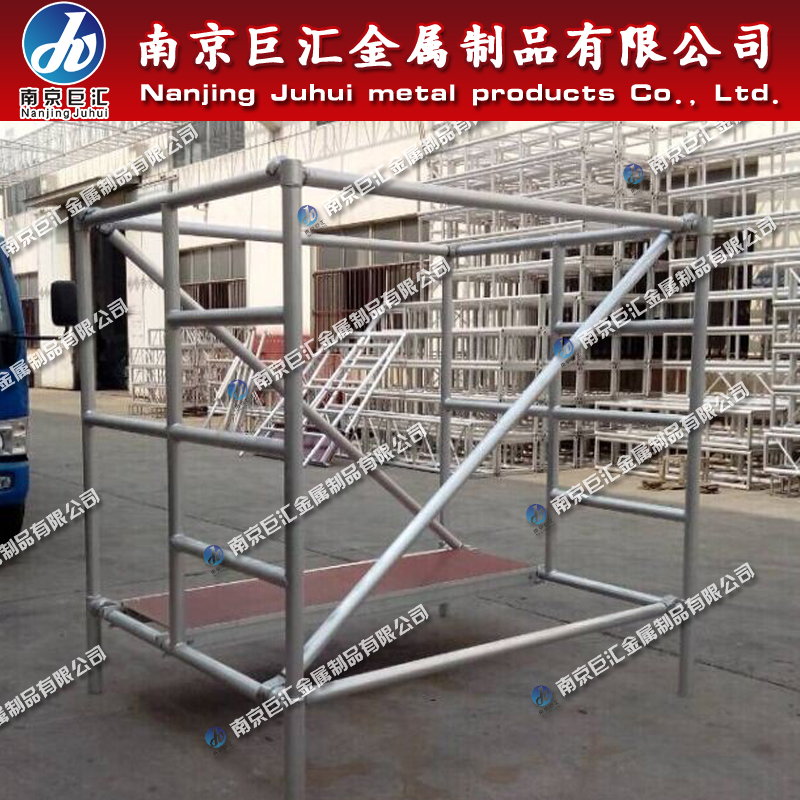 轻型铝合金脚手架/建筑脚手架厂家/装修脚手架/1.8米高爬梯式铝制脚手架接头/室内外装修平台/移动铝合金脚手架