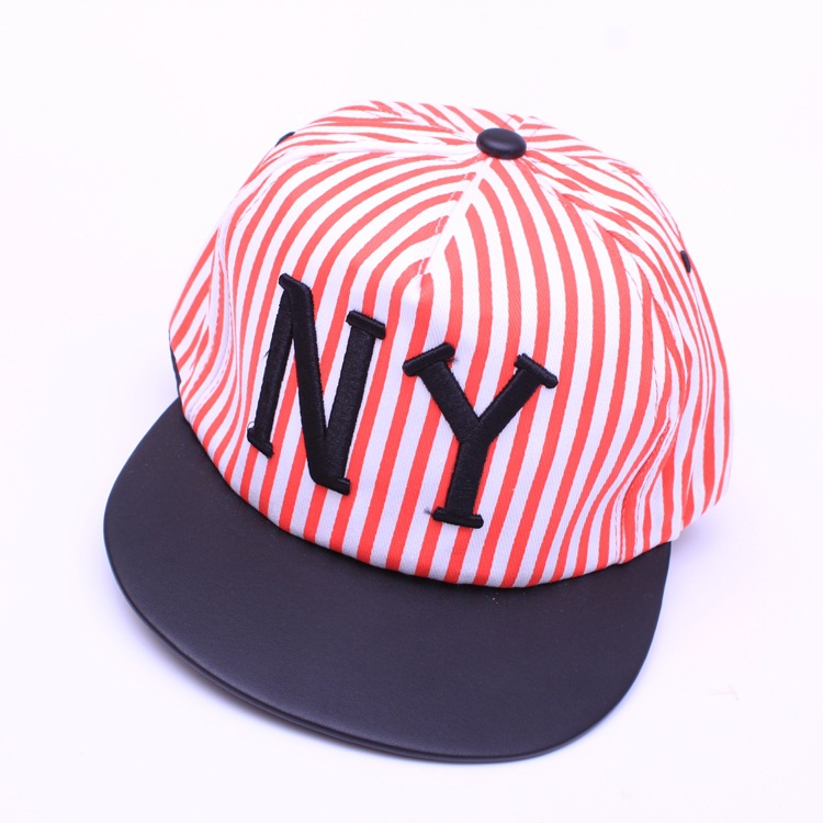 夏季新款条纹NY棒球帽韩版时尚亲子男女帽子嘻哈帽遮阳帽子厂家图片
