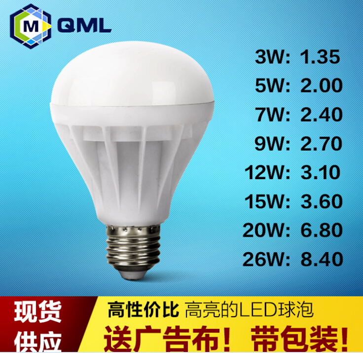 供应用于室内的3W特价LED球泡灯厂家批发货量足