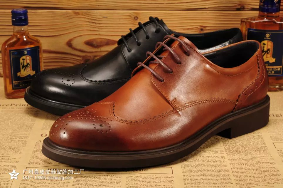 广东真皮鞋厂生产加工品牌男式皮鞋批发