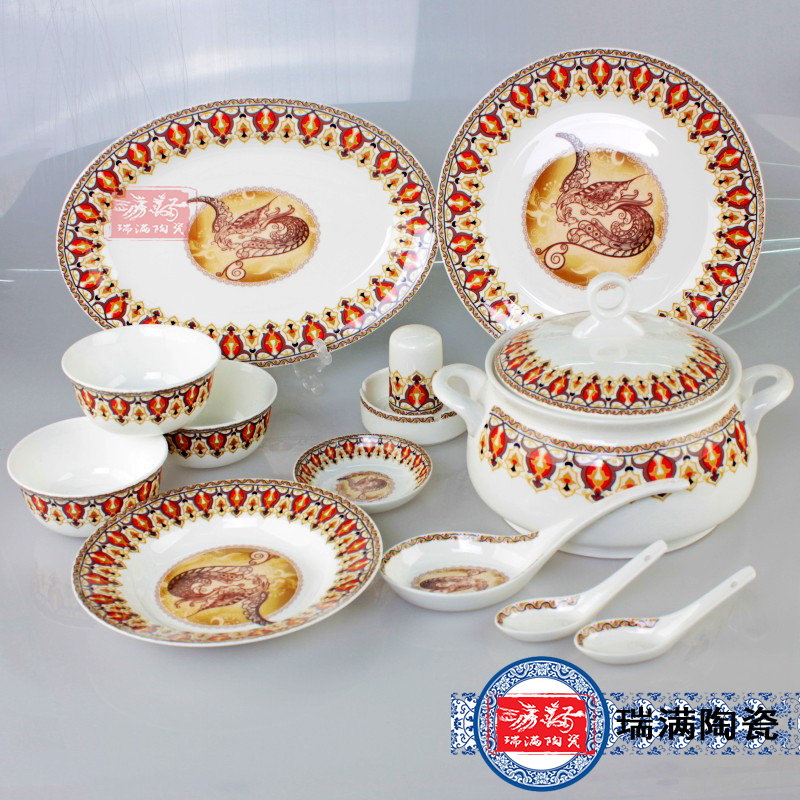 供应用于日用瓷的景德镇高档陶瓷餐具厂家生产供应图片