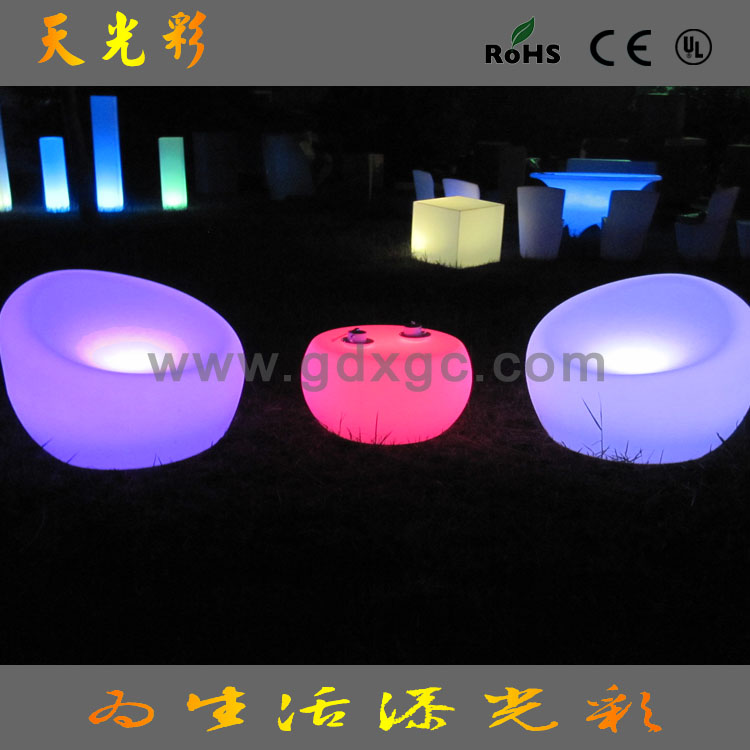 供应发光休闲椅 单人沙发 LED发光桌椅 咖啡桌椅 发光家具