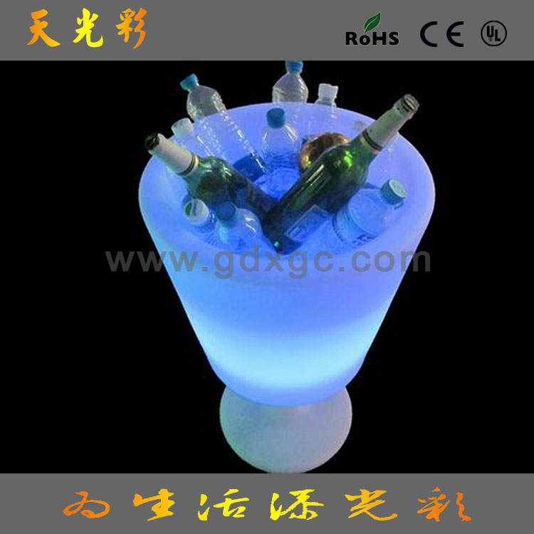 供应LED塑料冰桶发光冰桶酒店酒吧LED酒吧冰酒桶图片