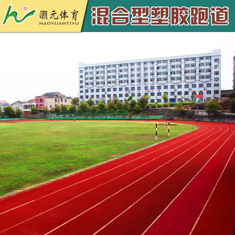 湖南省科技经贸学院400米混合型塑胶跑道塑胶跑场