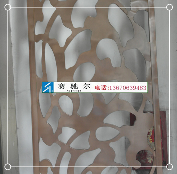 供应用于装饰的不锈钢镜面雕花屏风 不锈钢激光雕花板 激光装饰板材