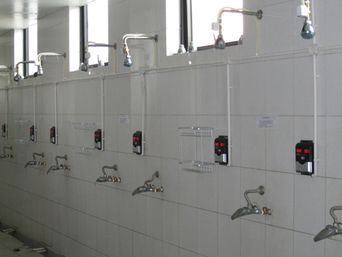 天津公共澡堂热水收费机，淋浴节水一卡通系统图片