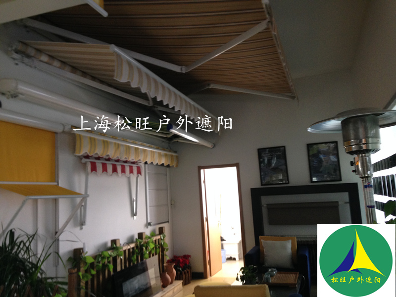 上海户外遮阳棚伸缩蓬别墅雨棚电动遮阳雨棚庭院休闲遮阳伞