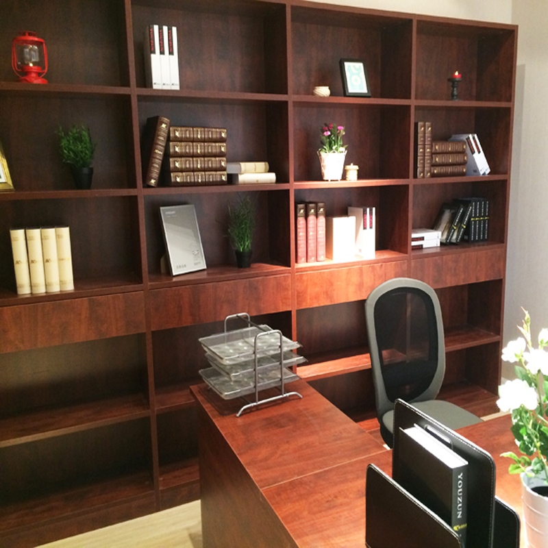 上海市宽平木业 现代简约开放式书柜厂家