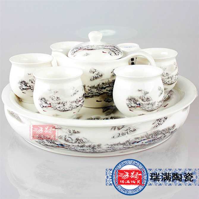 供应用于日用的陶瓷茶具价格咨询 景德镇茶具套装