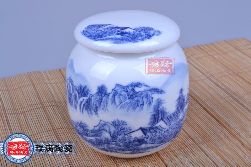 供应用于日用的中国红陶瓷罐定做专业定做陶瓷罐图片
