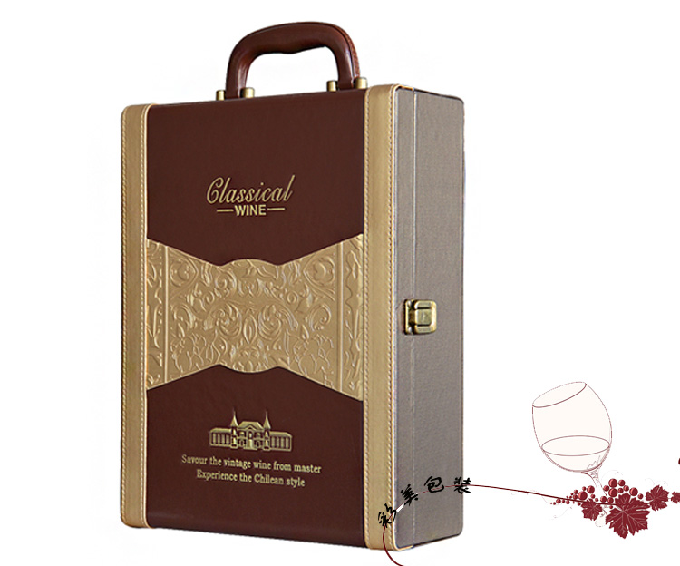 供应红酒皮盒生产工厂高档红酒盒批发制作彩美红酒盒葡萄酒礼品盒包装盒图片