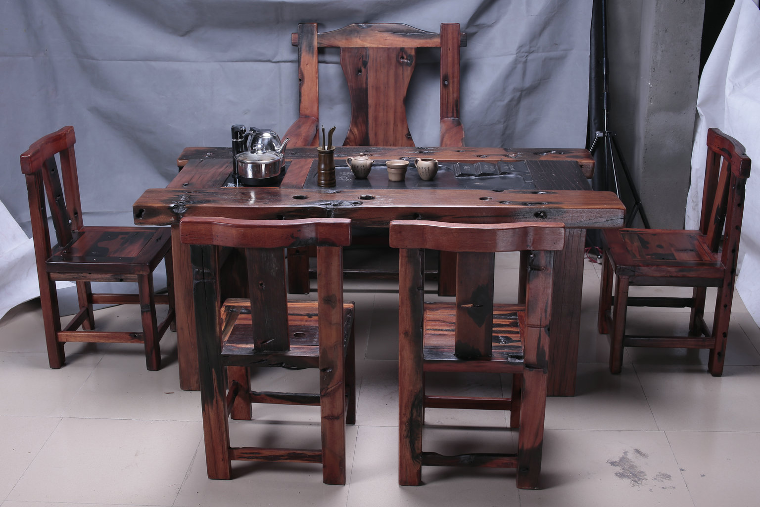 供应船木茶台/船木椅子/船木办公桌图片