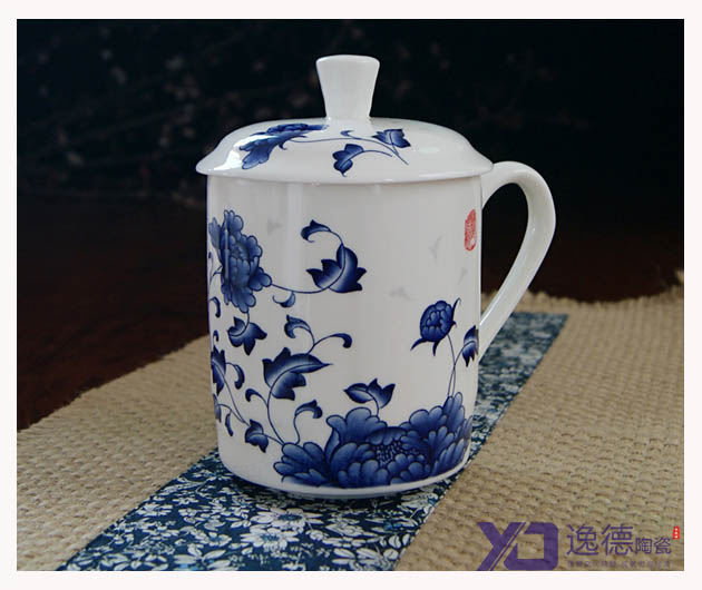 供应陶瓷茶杯 青花瓷茶杯 促销礼品茶杯  青花瓷茶杯 日用杯
