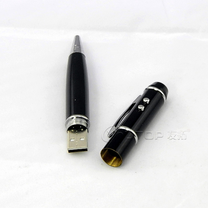 供应双灯U盘笔YT-7114-多功能商务特色U盘笔-定制时尚优盘笔工厂