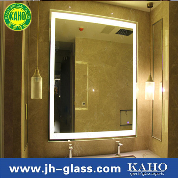 供应灯箱镜玻璃，用于浴室镜子的灯和镜子相结合的灯箱。图片