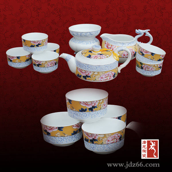 供应节日礼品茶具定做 陶瓷茶具价格图片