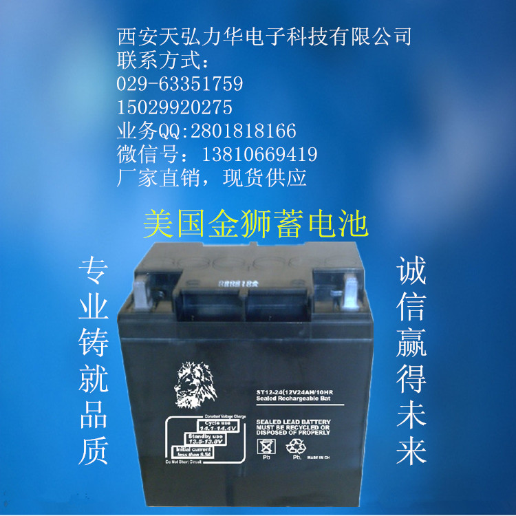 供应陕西金狮铅酸蓄电池12V24AH