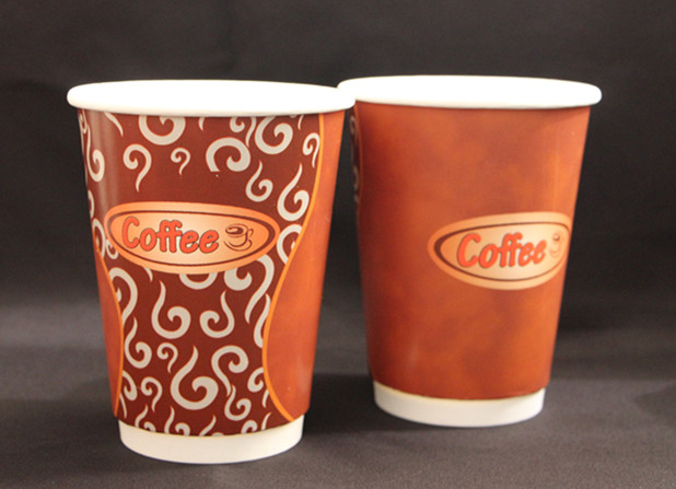 供应定制双层纸杯中空隔热咖啡杯奶茶图片