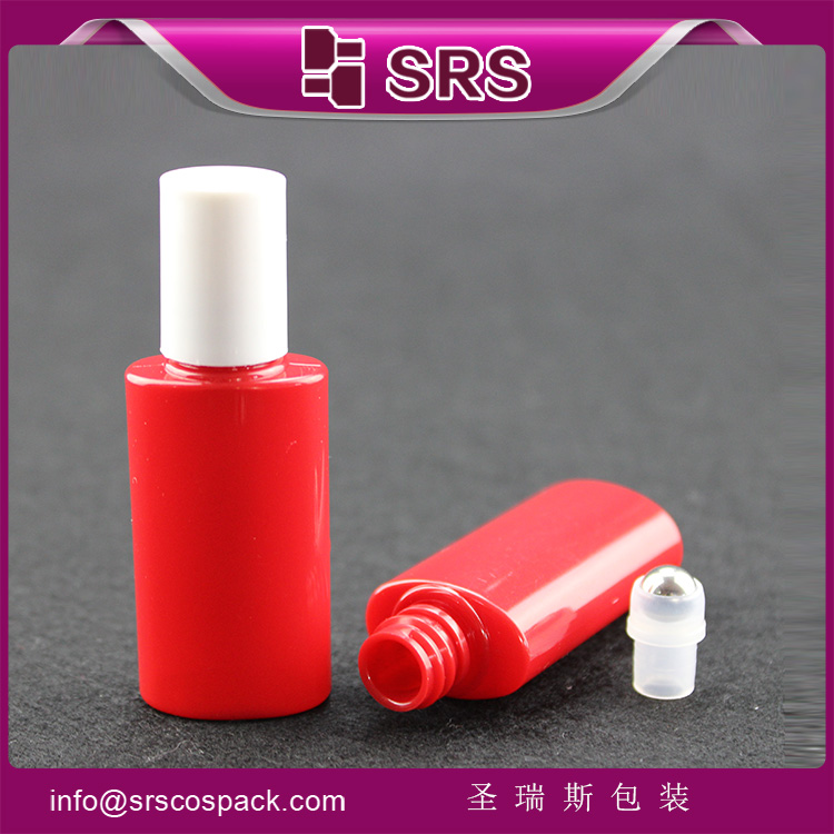 供应用于化妆品包装的供应小巧便携PET 12ml塑料滚珠瓶