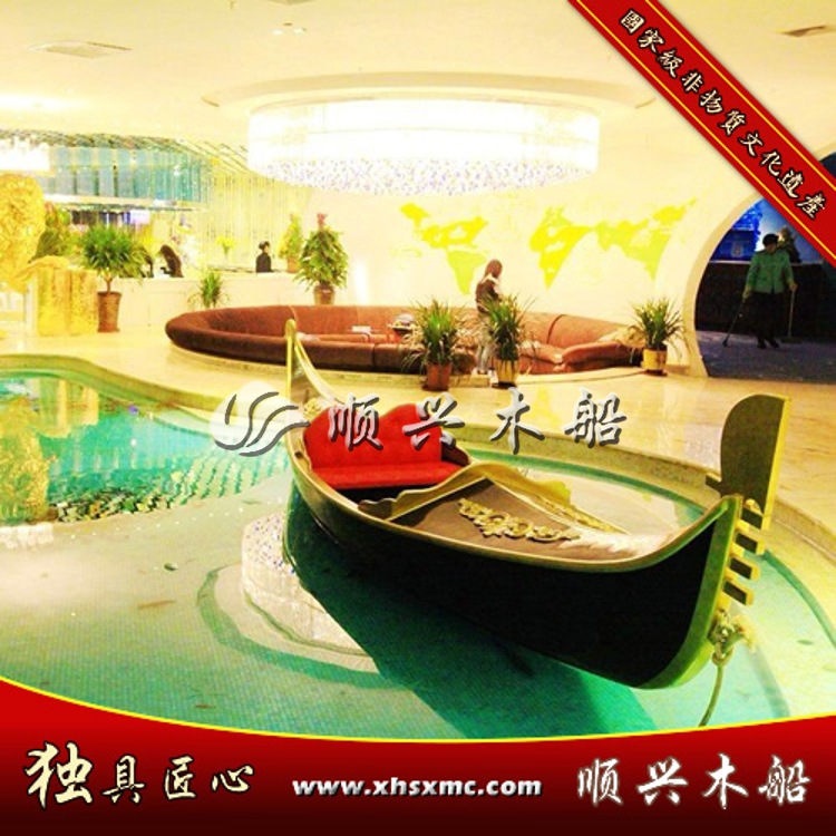 兴化市竹泓镇顺兴木船厂供应用于的威尼斯贡多拉木船 酒店地产装饰摄