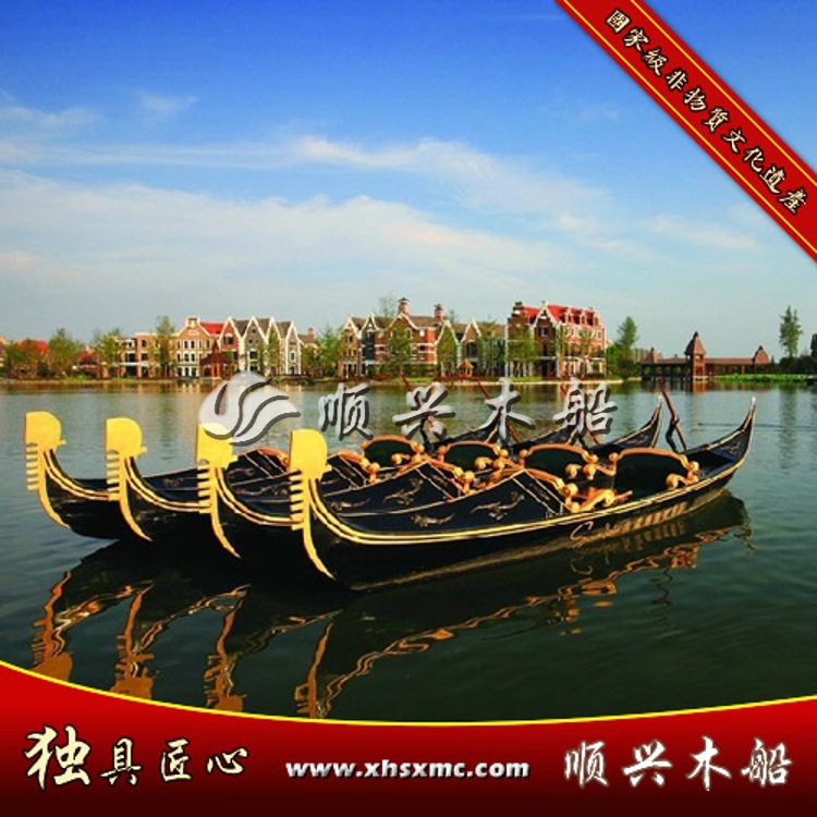 兴化市顺兴木船厂出售用于的纯手工精心制作欧式贡多拉木船