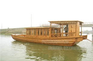 兴化市竹泓镇顺兴木船厂特价出售供应用于的老式仿古轮船公园景区特色观光木船图片