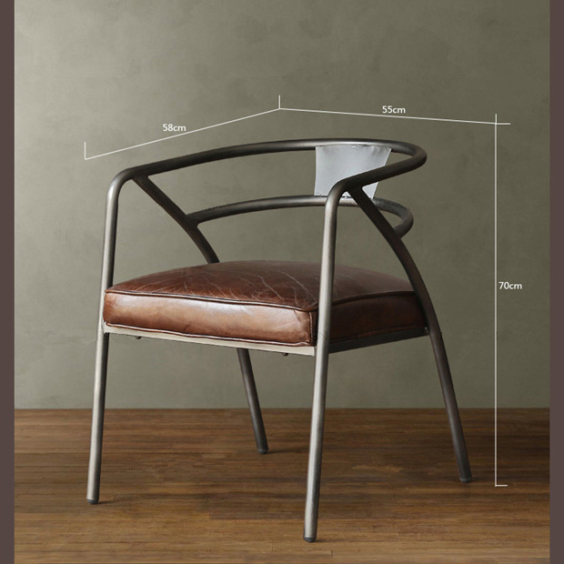 铁艺餐椅美式复古餐椅做旧创意电脑椅办公椅靠背吧台椅个性定制椅