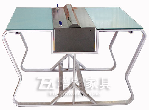 供应蝴蝶型钢化玻璃网咖电脑桌报价图片厂家供应
