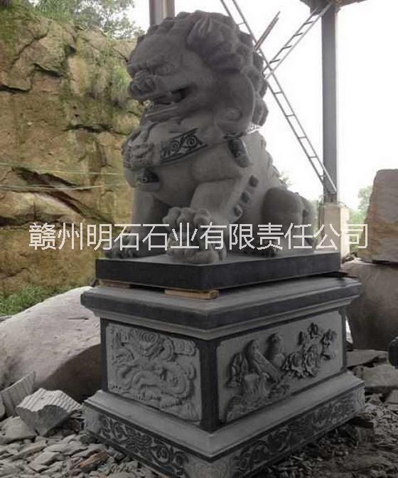供应赣州花岗岩石狮子，吉安石狮子厂家，赣州麻石石狮子图片