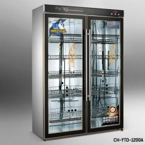 供应昌和CH-YTD-1200A玻璃门餐具消毒柜 双门低温臭氧消毒柜
