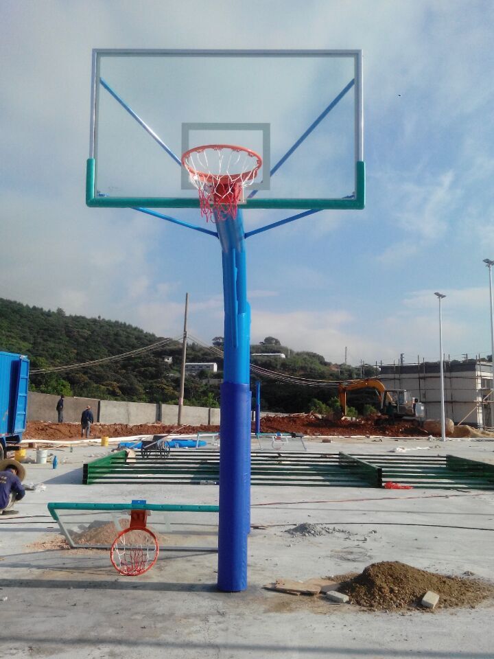 供应XJ-2009地埋式固定篮球架，深圳篮球架