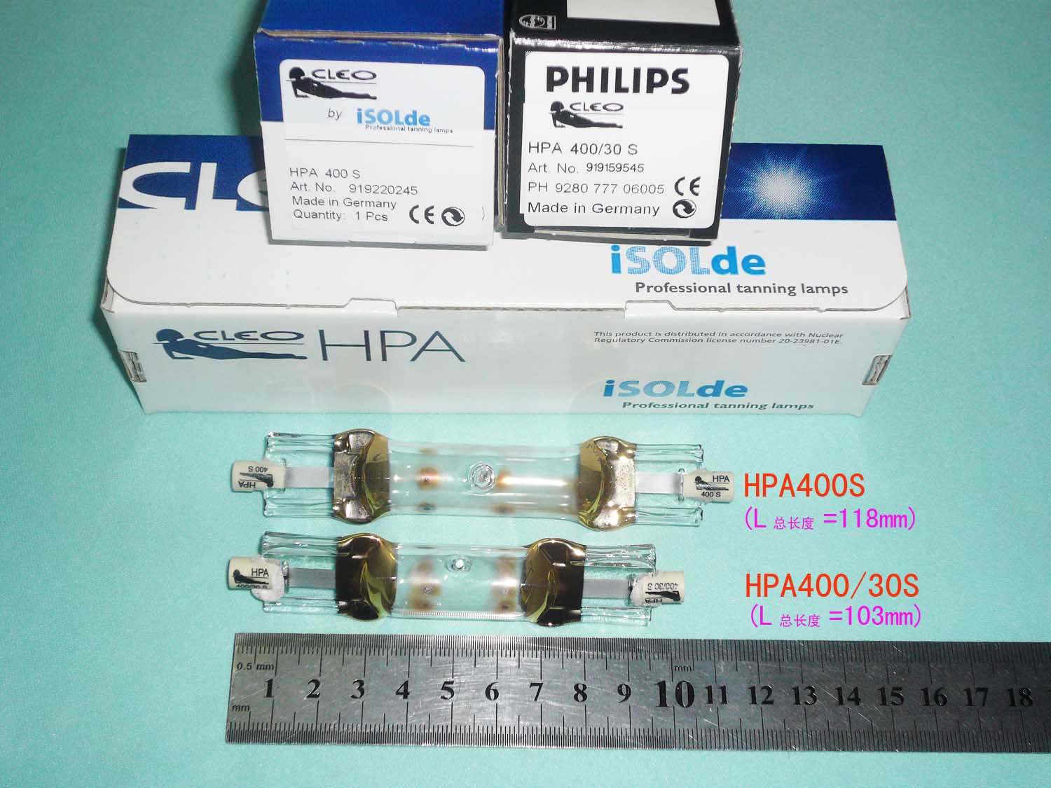 供应紫外线检测灯管 探伤灯管 HPA400/30S