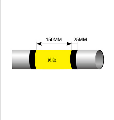 供应危险管道色环标识带反光安全提示图片