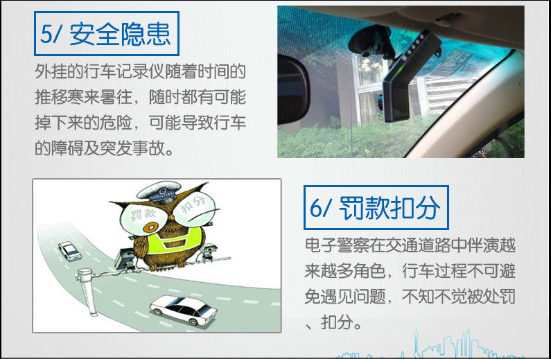 供应用于驾驶安全的销量第一品牌展鑫行车记录仪记仪+前后双录+倒车影像