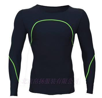 北京市吸湿排汗速干跑步运动健身紧身衣男厂家