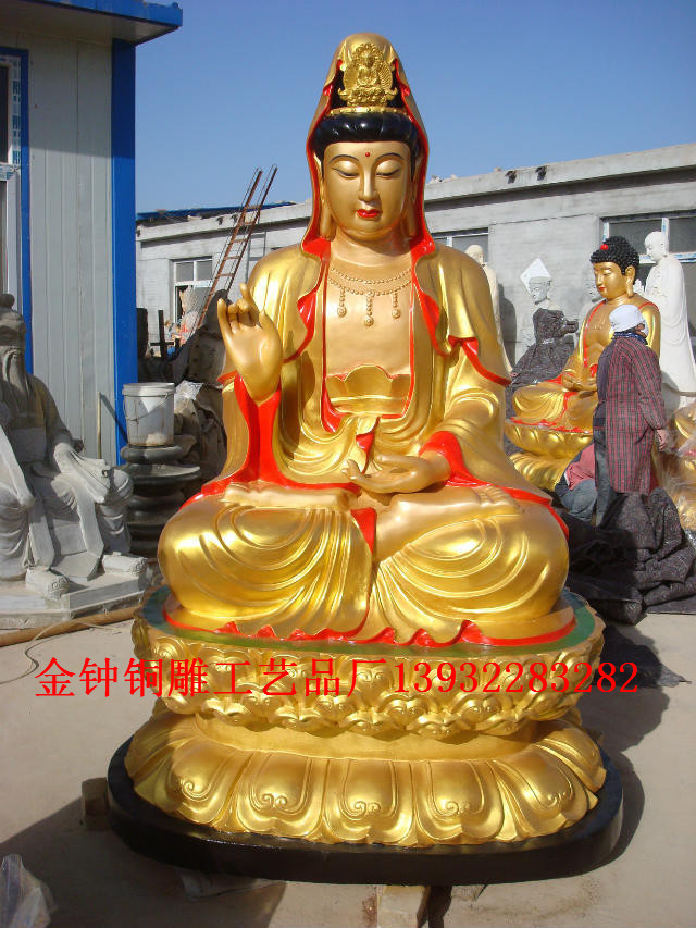 供应铜雕观音铜佛像，大型铜佛像生产厂家，定做铜佛像，鎏金佛像，铜佛像批发价格