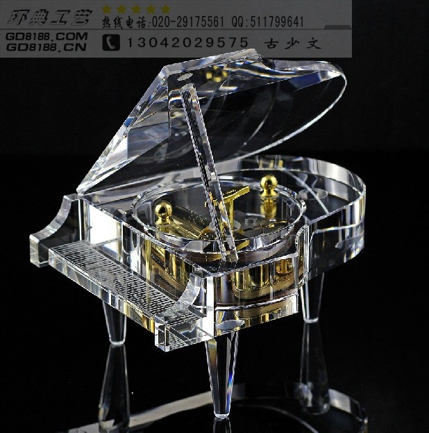 供应兰州生日礼物制作水晶钢琴礼品图片