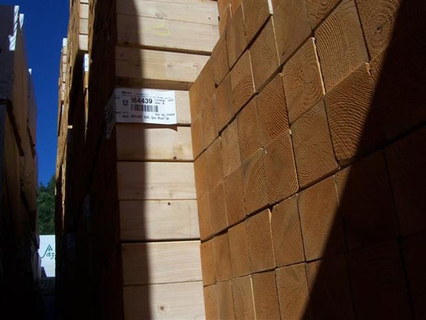 供应加拿大铁杉无节材，铁杉烘干材规格料图片