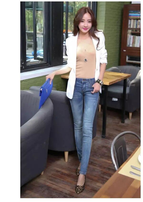供应用于穿卖的最便宜的牛仔裤批发 韩版时尚铅笔