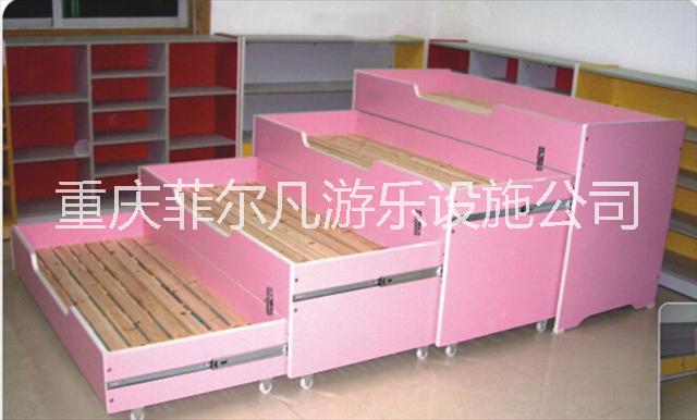 供应用于幼儿午休的重庆幼儿园专用塑料木质午休床图片