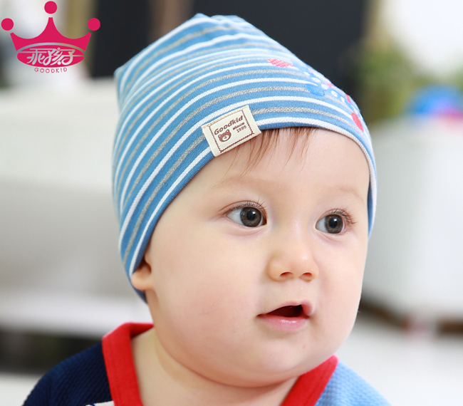 供应用于防寒儿童帽子的秋冬儿童套头帽韩版宝宝帽子批发图片