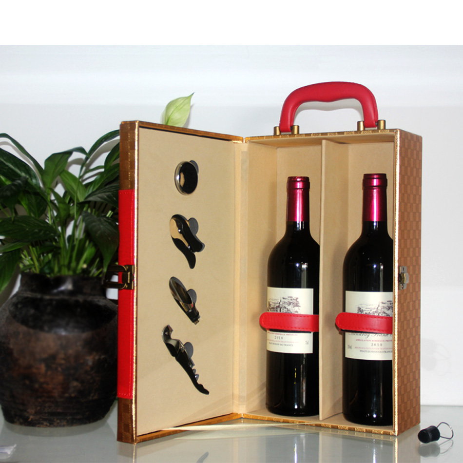 供应用于红酒盒的红酒皮盒批发 拉菲酒盒 红酒pvc包装