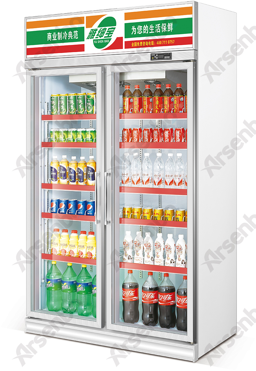 供应便利商连锁设备/超市设备/水柜/牛奶保鲜柜/双门冷藏展示柜图片